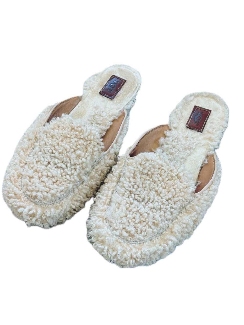 Ugg Cosette Sheepskin Slippers in Ivory